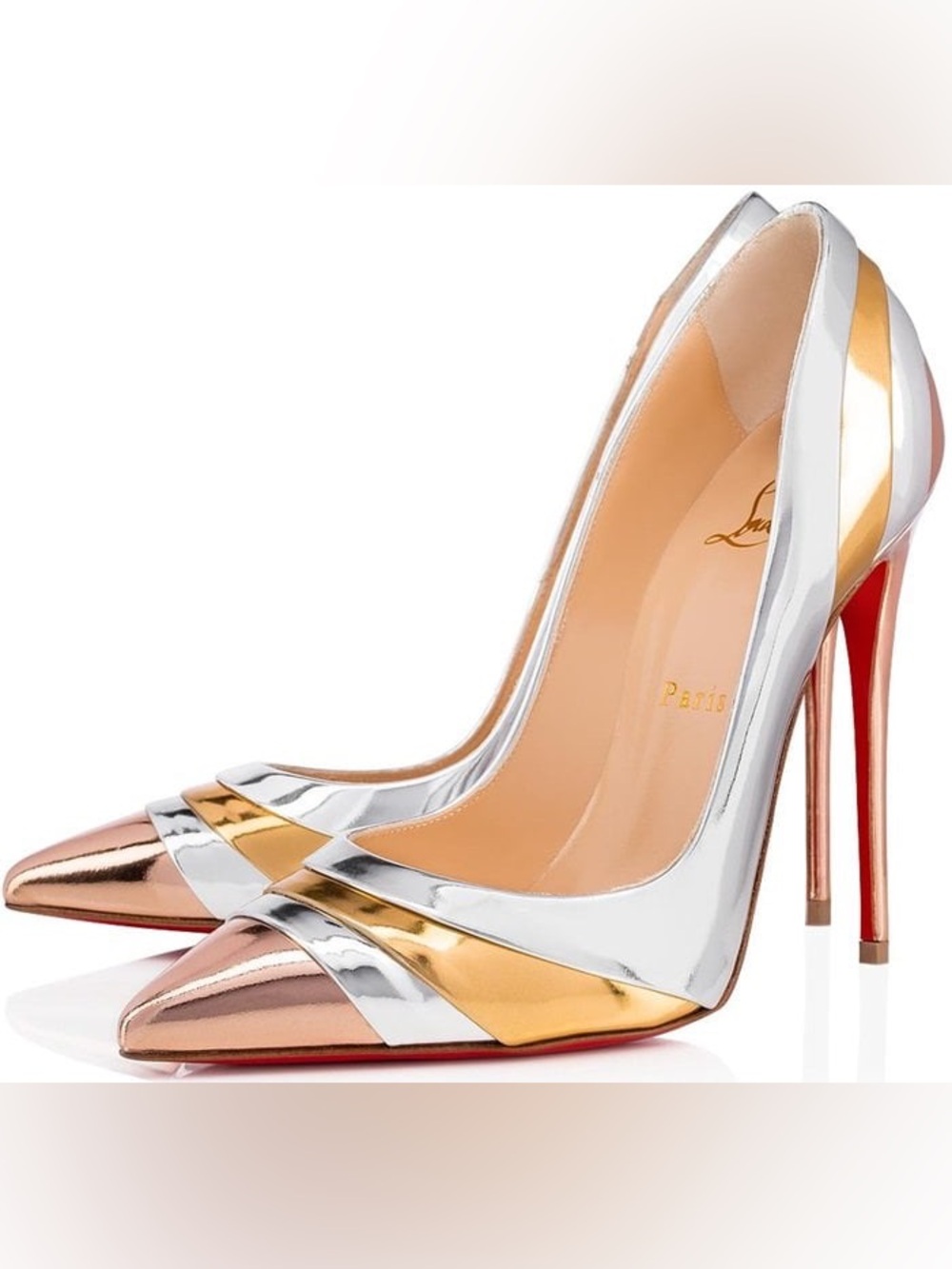 Christian Louboutin Eklectica 120 Specchio Multi Mirror Pumps EU 40.5 NIB